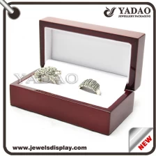 China glossy lacquer painting wooden jewelry box packaging ring box wooden ring box slot ring insert manufacturer