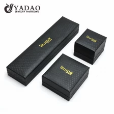 China good quality luxury customize material color  with logo printing thick plastic jewelry box for sale manufacturer