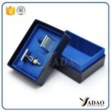 China high quality paper box packing cufflinks coated with nice texture paper customize cufflinks paper box packaging manufacturer