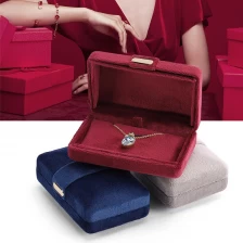 Κίνα πολυτελή βελούδο επικαλυμμένο κοσμήματα κουτί συσκευασίας θήκη βραδινή τσάντα σχεδιασμό κοσμημάτων θήκη κατασκευαστής