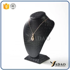 China normal custom MOQ wholesale special texture pu leatherette mdf necklace bust for necklace/pendant manufacturer