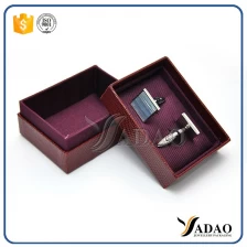 ประเทศจีน paper packaging box jewelry storage cufflinks box with seperated box lid ผู้ผลิต