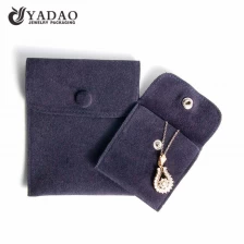 China pretty elegant handmade sale by bulk colorful soft nicety velvet jewelry pouch with button manufacturer