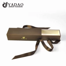 China soft touch brown color bracelet display packaging bespoke cardboard paper box manufacturer