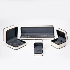 Κίνα τετράγωνο στρογγυλεμένο γωνιακό στυλ μαύρο και άσπρο σχέδιο πλήρους σετ κουτιού συσκευασίας κοσμημάτων κατασκευαστής