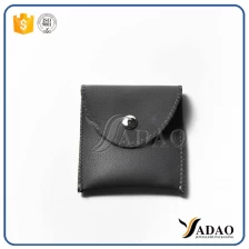 China unique custom embossed logo wholesale delicate samll size jewelry pouch leather pouch manufacturer