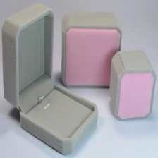 China velvet cover plastic box customize finish jewelry box pendant jewels packaging box plastic high quality manufacturer
