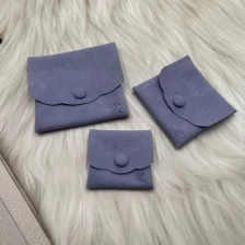 China violet color microfiber pouch bag jewelry packaging pouch gift bag snap pouch bag manufacturer
