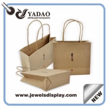 China wholesale customed logo design popular shopping bags for jewelry gift packing durable paper handbag made in china manufacturer