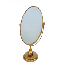 China wholesale fashionable silver or gold or bronze standing mirror for dressing table or jewelry shop manufacturer