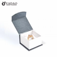 China wholesales flap paper box jewelry packaging magnet closure box for ring manufacturer