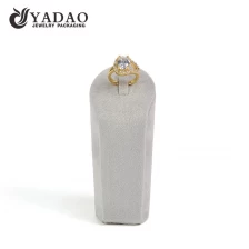 China wholesales resin model microfiber cover ring stand holder jewelry display stand clip ring holder  manufacturer
