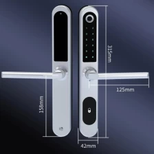 Китай Безместный доступ Цифровой Tuya приложение Bluetooth биометрический отпечатки пальцев алюминиевые дверные замки в Китае производителя