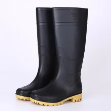 China 101-3 cheap black non safety work rain boots manufacturer