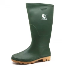 China 102-1 CE green water proof anti slip non safety garden pvc work rain boots manufacturer