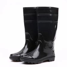 China 103 Black waterproof glitter pvc rain boots manufacturer