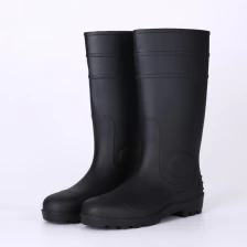 China 106 black safety rain boots with steel toe manufacturer