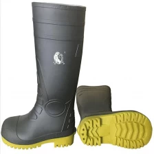 中国 108-10 CE认证黑色防水钢头防穿刺pvc安全雨鞋 制造商