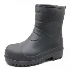 China 108L black waterproof oil resistant steel toe ankle pvc safety boots manufacturer