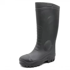 China 109 Anti slip oil acid alkali resistant waterproof pvc safety rain boots steel toe mid plate manufacturer