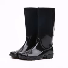 الصين 202-1 الأسود البلاستيكية النساء أحذية المطر الصانع