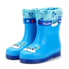 China 585 waterproof kids winter rain boots with fur lining manufacturer
