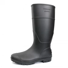China A8BB Black non safety oil chemical resistant plastic pvc work rain boot manufacturer