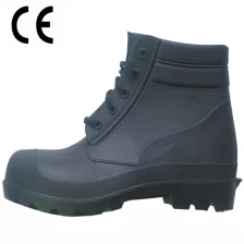 中国 BBA黑色脚踝pvc安全鞋配钢趾 制造商