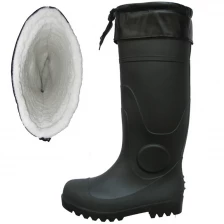 China BBS-CF cotton warm lining winter pvc rain boots manufacturer