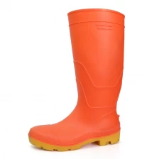 China F35RY high cut chemical resistant matte pvc safety rain gumboots manufacturer