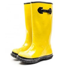 China R019 water proof oil resistant anti slip yellow slush rubber boots overshoes manufacturer