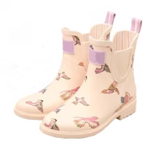China RB-005 Unique style ankle rubber rain boots for ladies manufacturer