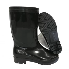 中国 SQ-01非常便宜的1.5美元黑色pvc闪光雨靴工作 制造商