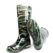 China SQ-1819 Anti slip waterproof lightweight non safety camouflage PVC rain boots Hersteller