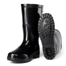 China SQ-501B cheap non safety pvc glitter rain boots men manufacturer
