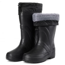 China SQ-903B black lightweight water proof pu collar men winter eva work boots manufacturer