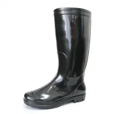 porcelana SQ-BB Barato negro pvc glitter lluvia botas de goma para el trabajo fabricante