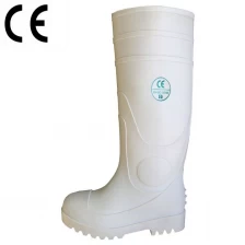 China WWS white food industry slip resistant pvc rain boots manufacturer