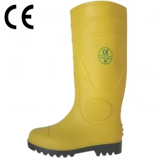 China YBS yellow waterproof pvc welllington rain boots manufacturer