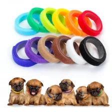 China Customized package dog ID collar strap adjustable 100% nylon hook and loop manufacturer