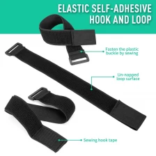 China Sew on hook and loop strap adjustable magic tape plastic buckle strap manufacturer