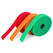 China Reusable back to back cable tie hook and loop cable strip fastening strap for wires and cables manufacturer