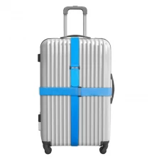 China Herbruikbaar bagagelabel metalen riem bagagekoffer aangepaste riem gesp logo elastische riem fabrikant