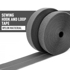中国 さまざまな幅のナイロン産業グリーンガーメントカスタマイズされたカスタムカラフルな20mm 100％ナイロンは、フックとループテープで縫います メーカー