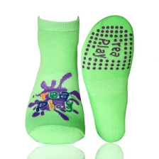 China China beste benutzerdefinierte Logo Pilates Grip Socken aufblasbare Park Half Grip Bounce Socken Hersteller