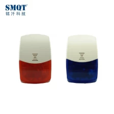 porcelana Sirena estroboscópica de alarma inalámbrica roja / azul con batería incorporada fabricante