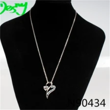 China 2014 new half heart couple pendant jewelery necklace N90434 manufacturer