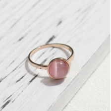 Çin 2018 Fashion Gold Plated Cat Eye Stone Ring Accessories For Women Rings Jewelry üretici firma