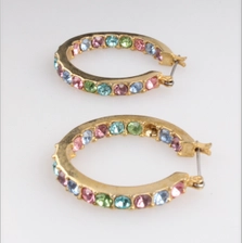 Çin 2018 Hot Sale 18K Yellow Gold Filled Earrings For Girls Christmas Jewelry Gift üretici firma