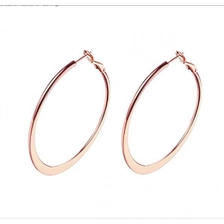 Çin Best Selling Fashion Earrings Hoops, 18k Rose Gold Plated Hoop Earrings for Womens Sensitive Ears Hot Gift üretici firma
